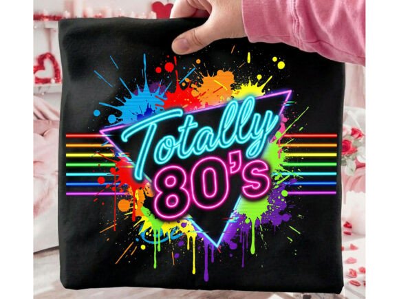 Download Totally 80s Retro Neon Tshirt Design - Premium Resources